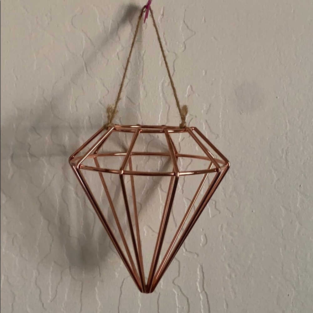 Rose Gold/Hanging 3D Diamond/